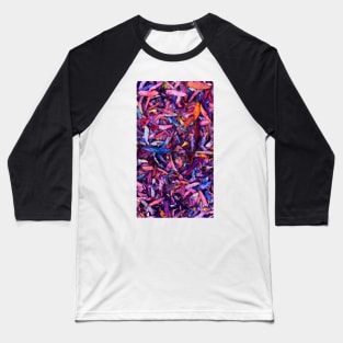 Blue and Pink Gum Leaves Baseball T-Shirt